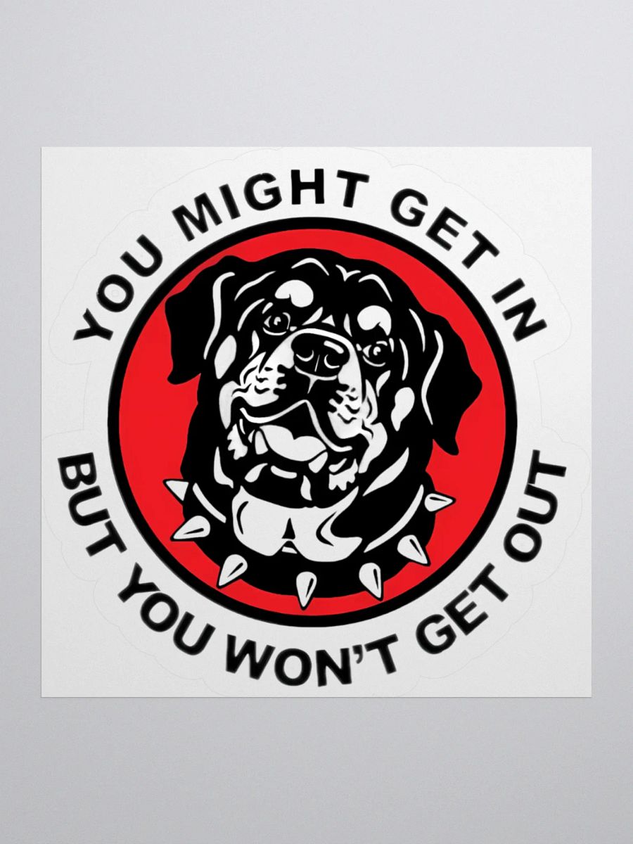 Rottweiler Warning Sticker product image (2)