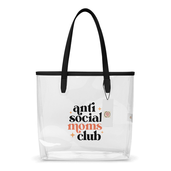 anti social Mom's Club Clear Tote Bag product image (1)