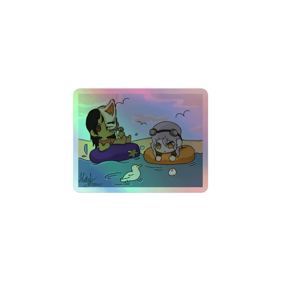 Jess and Sam Beach Day Sticker product image (1)