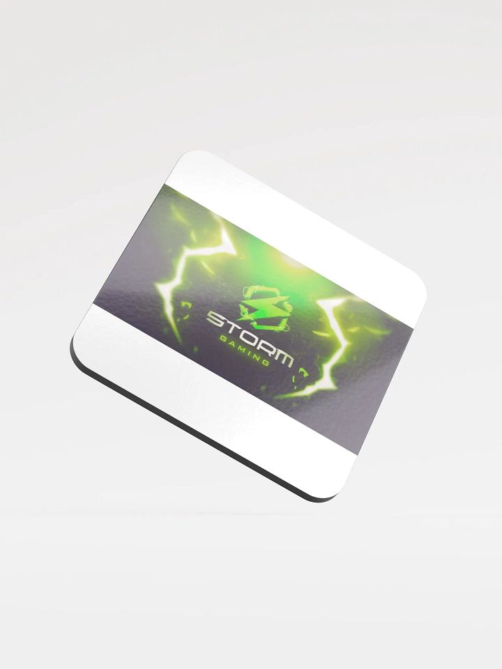 Electric Bolt Storm Gaming Clan Glossed Coaster product image (1)