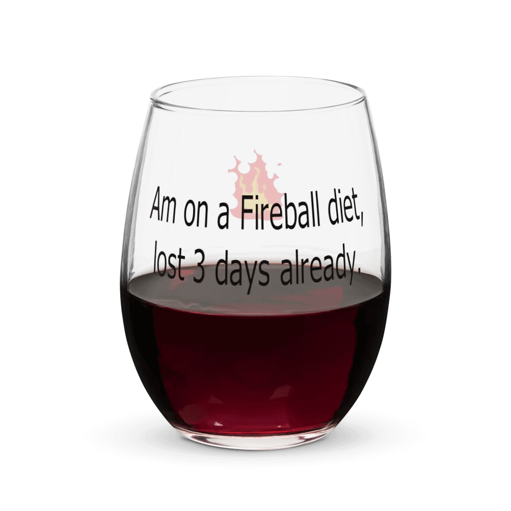 Fireball Diet Wineglass product image (8)
