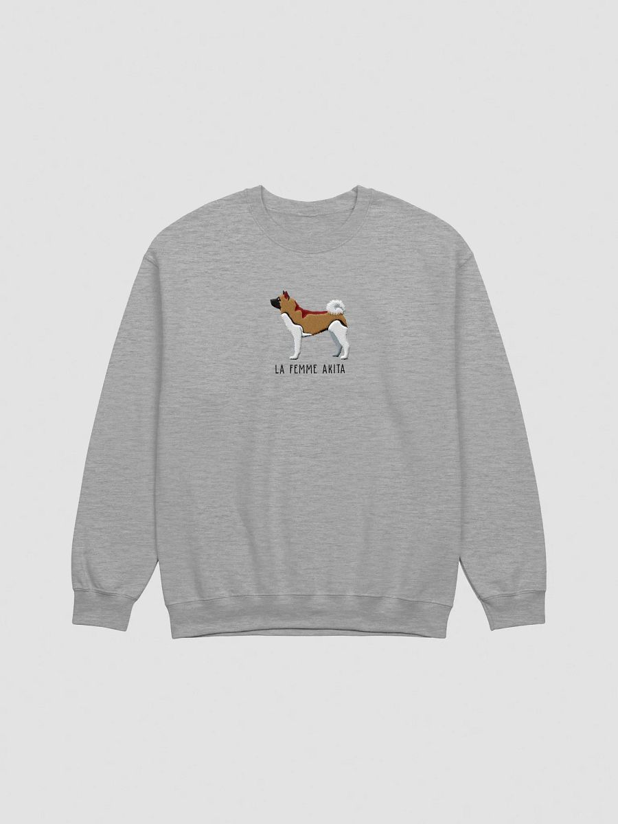 La Femme Akita Sweatshirt (Embroidered) of an American Akita product image (10)