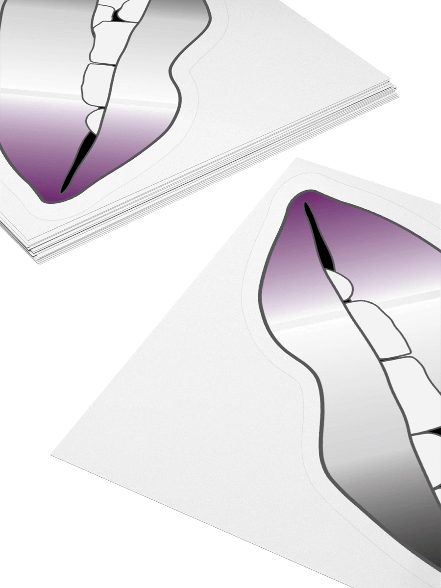Asexual Pride Gradient Biting Lips Sticker product image (11)