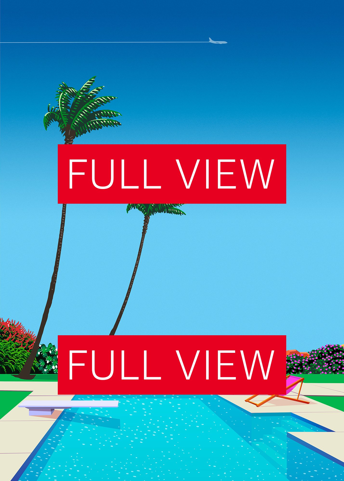 Texas, USA, pool, beach — City Pop art, retrowave/vaporwave poster, 80s, aesthetic poster product image (5)