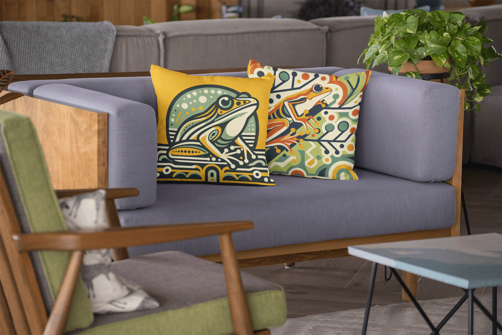 Art Deco Frog Pillow product image (1)