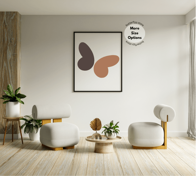Abstract Brown-winged Butterfly Printable Wall Art product image (2)