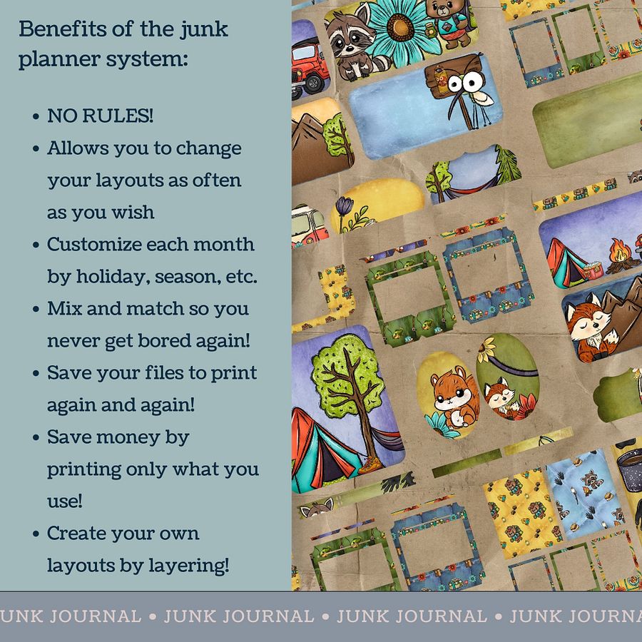 I'd Rather Be Camping - Printable Ephemera Set 1 V2 product image (4)