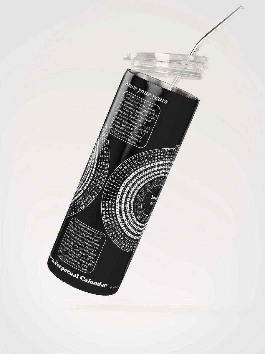 Spiriform Perpetual Calendar Stainless Steel Tumbler product image (2)