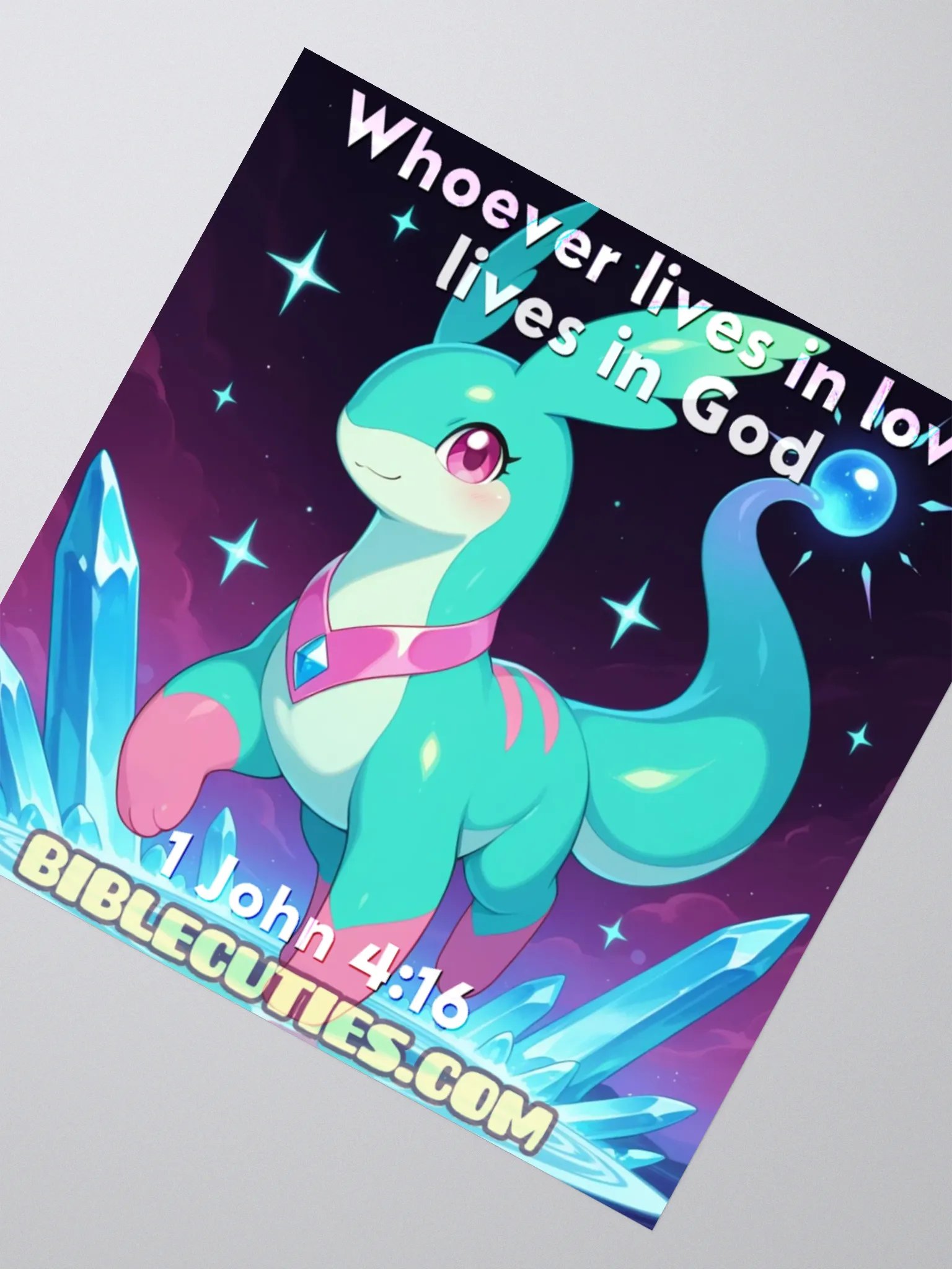 Bible Cuties Claudia - Who ever lives in love lives in God Sticker product image (4)