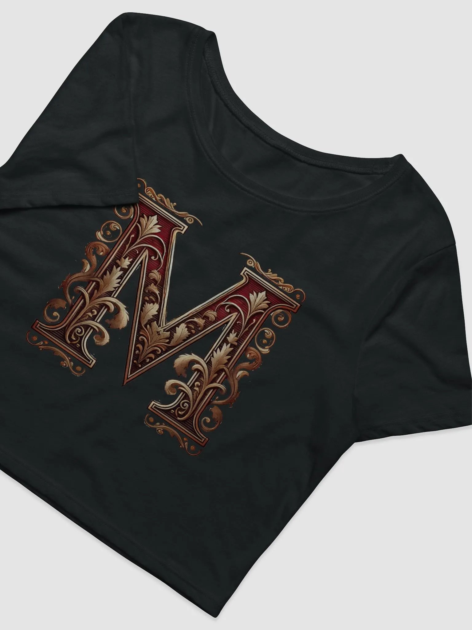 Vintage Floral Monogram Crop Tee product image (5)