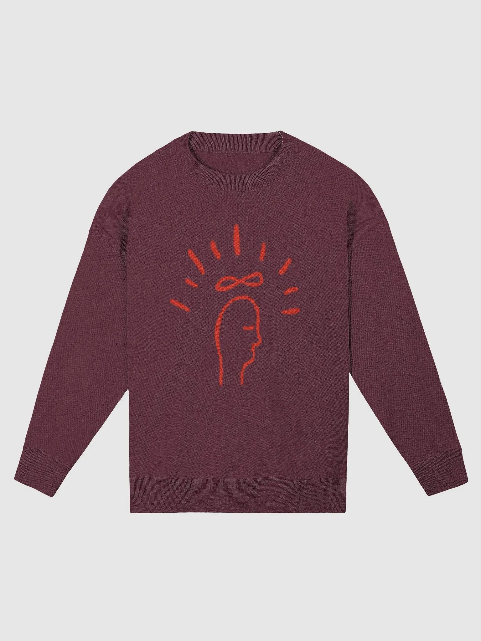magic mind (lg. design, maroon and red) knitwear relaxed crewneck product image (5)