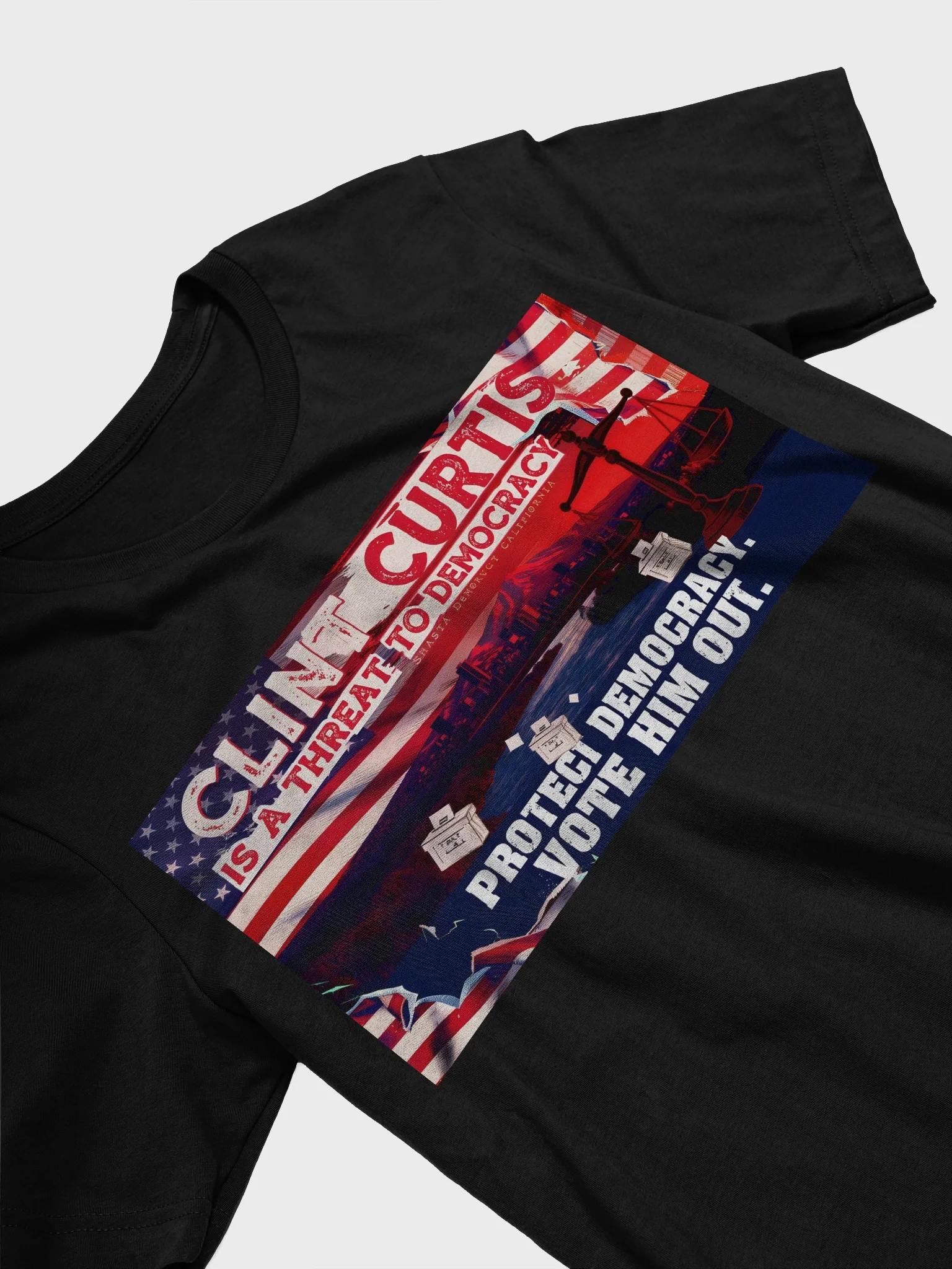 Clint Curtis is a Threat to Democracy T-Shirt product image (10)