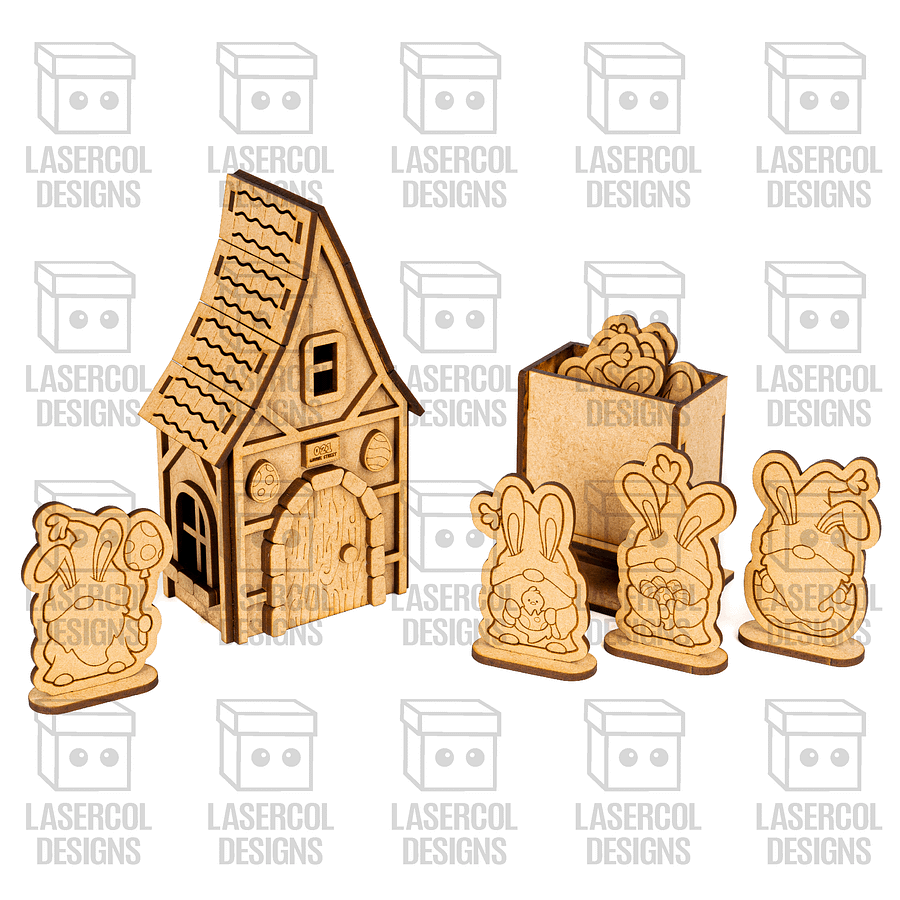 Easter Gnomes House Set 2 - Laser Cut Files product image (8)