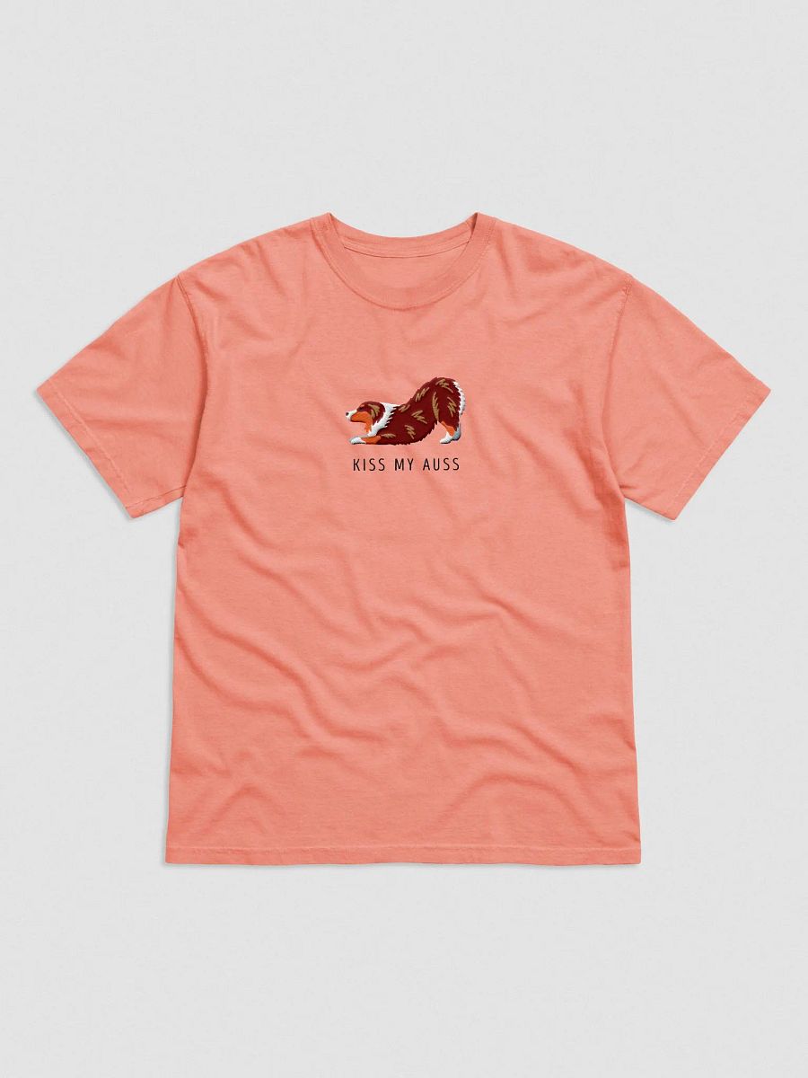 Kiss My Auss(2) T-Shirt(Embroidered) of an Australian Shepherd(Red Tricolor) product image (4)