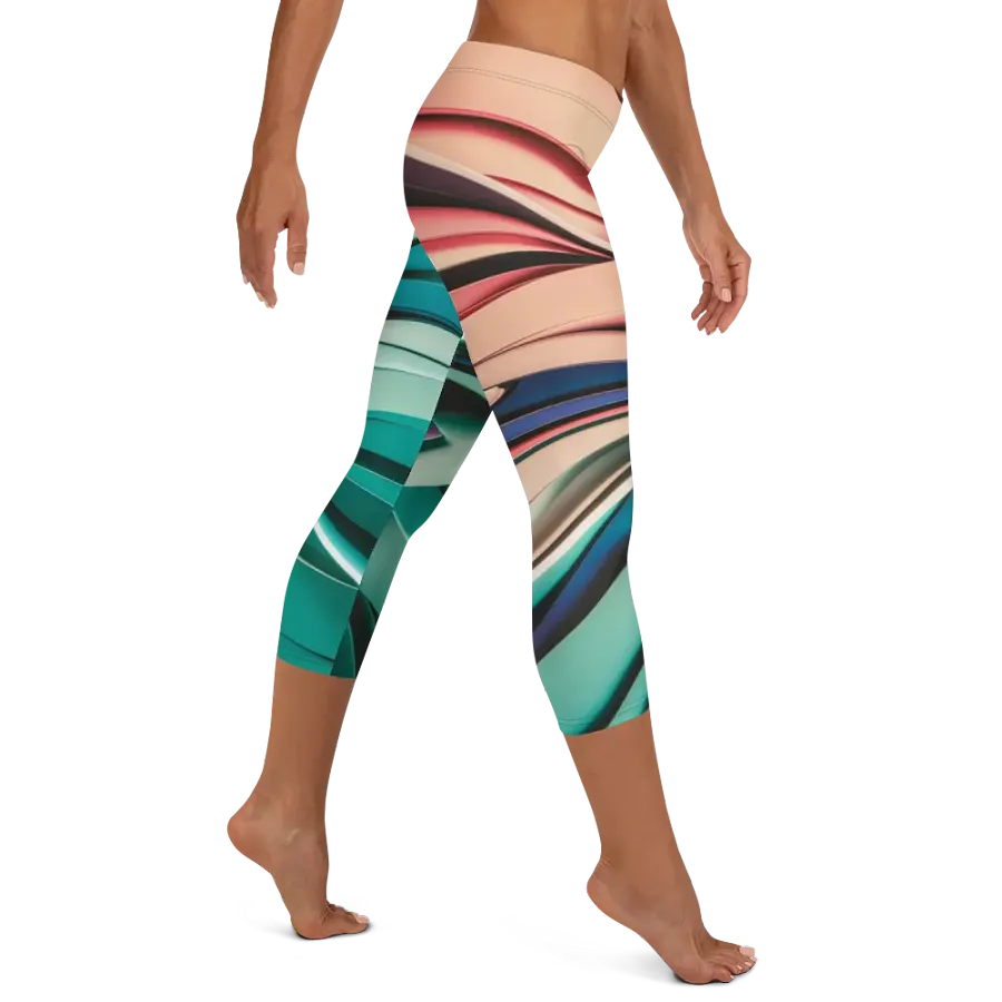 TDS Music Women's Capri Leggings with Abstract Geometric Print (XS-XL) product image (8)