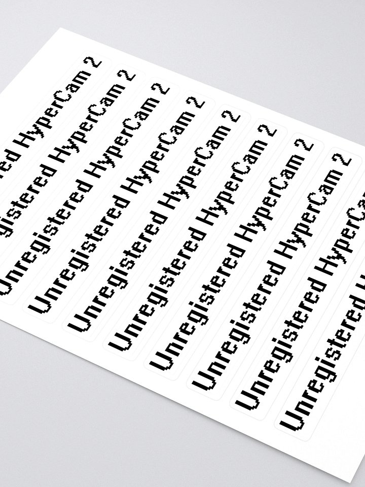 Unregistered HyperCam 2 sticker sheet product image (2)