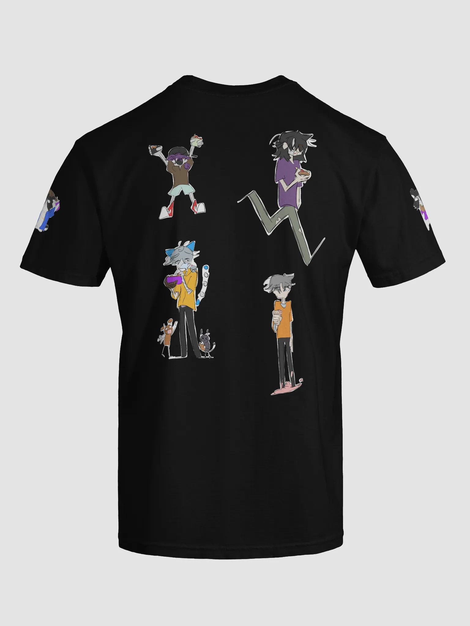 Moon Savers + Ray and Hampan everyone standing and eating May t-shirt product image (6)