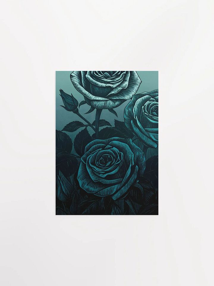 Teal Rose Garden Poster product image (2)