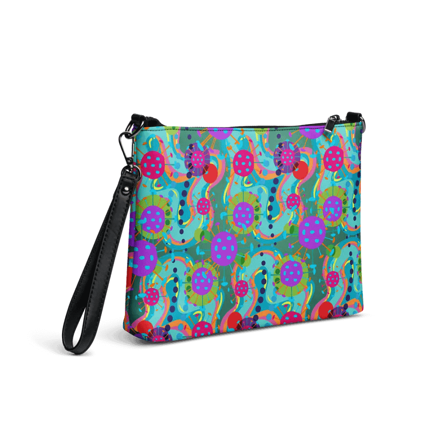 Vibrant techno All-Over Print Crossbody Bag for the tech enthusiasts product image (4)