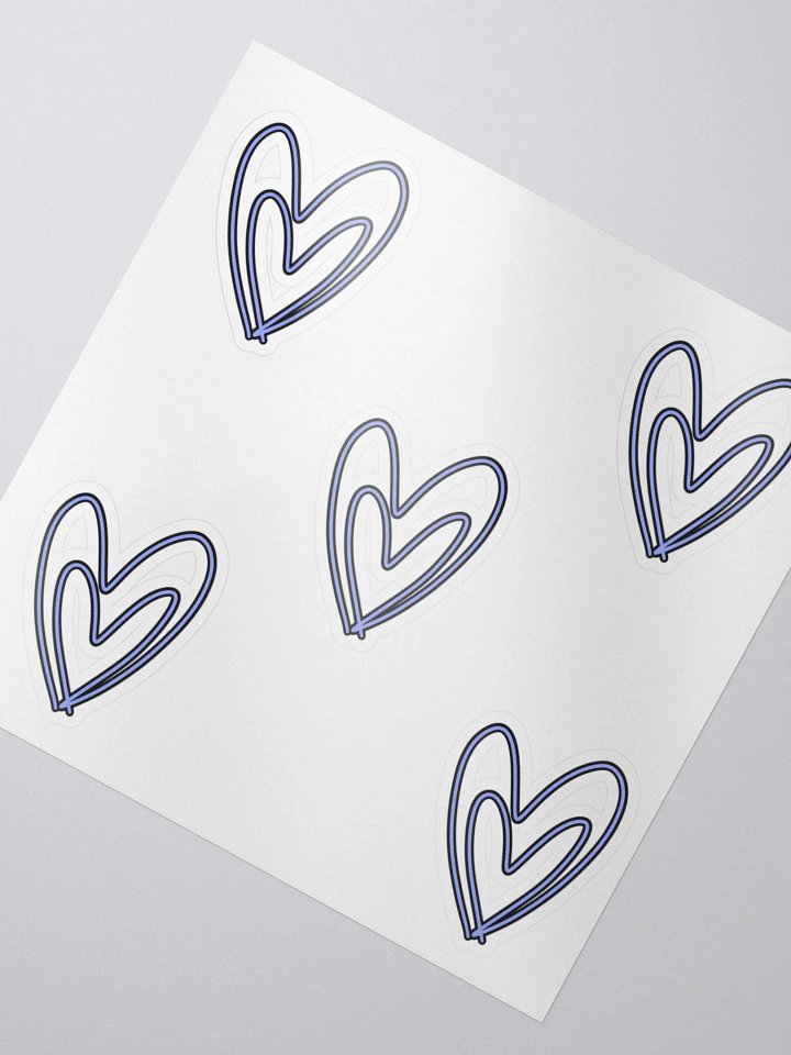 5 Large Double Heart Stickers product image (2)