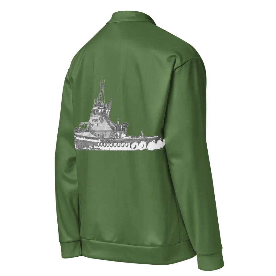 Foss Tugboat Sketch Green Bomber Jacket product image (3)