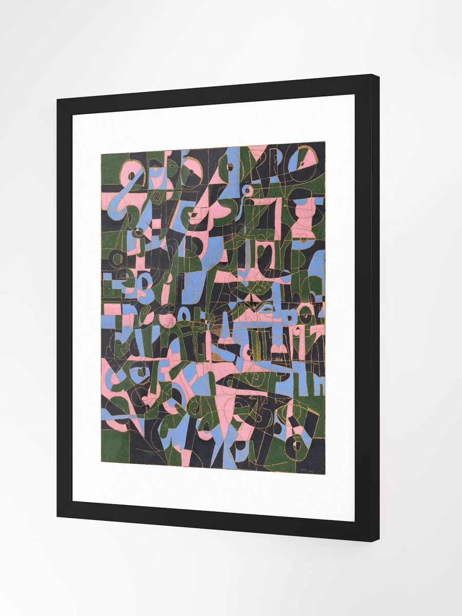 opposite dimples in the bored mind of the squid print framed product image (1)