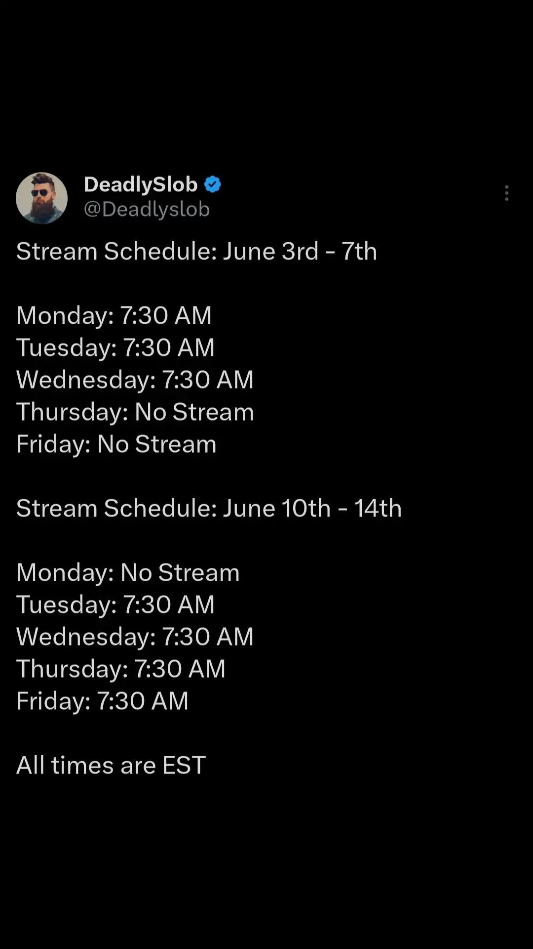 This weeks schedule is a little different..Here is what to expect!