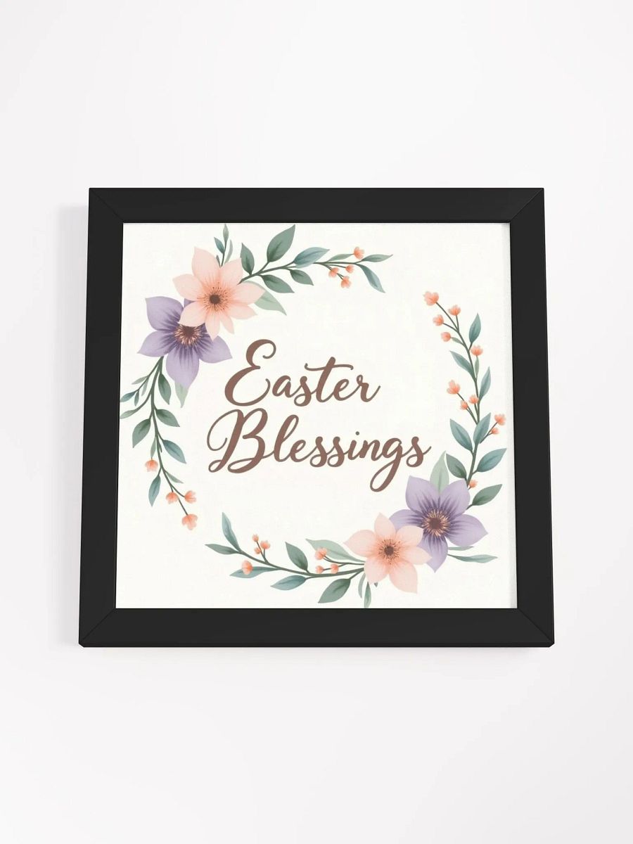 Elegant Easter Blessings Floral Poster product image (4)
