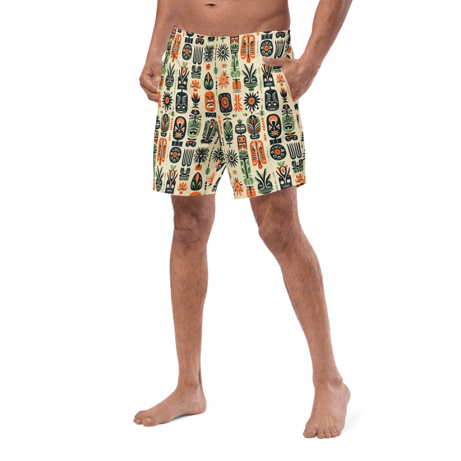 Vintage Caribbean Style Tropical Swimming Trunks product image (7)