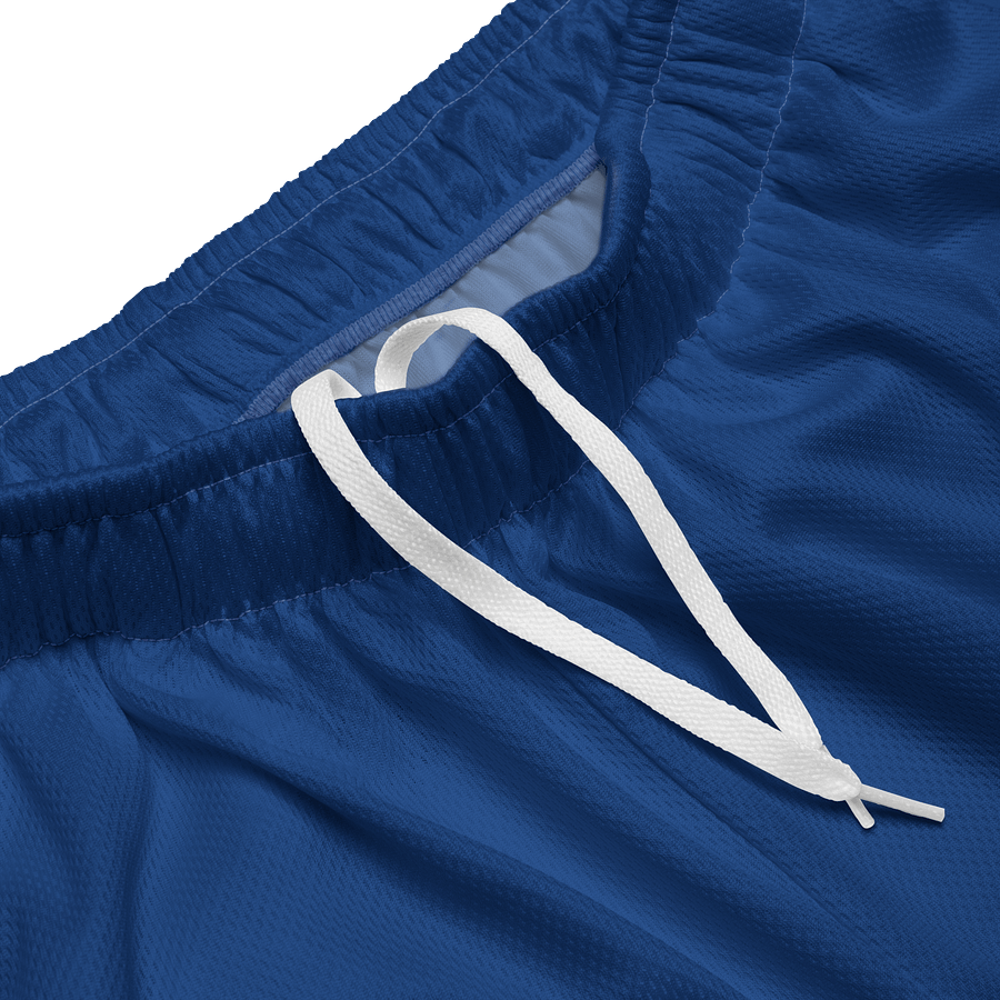 Women's | BRN.2C.C.™ Mesh Shorts | Coastal Cool Meets Sporty Style | Recycled Unisex Activewear 🌊🔥| White Logo on Cerulean Blue product image (5)