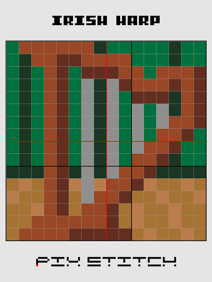 Irish Harp Pixel Art product image (2)