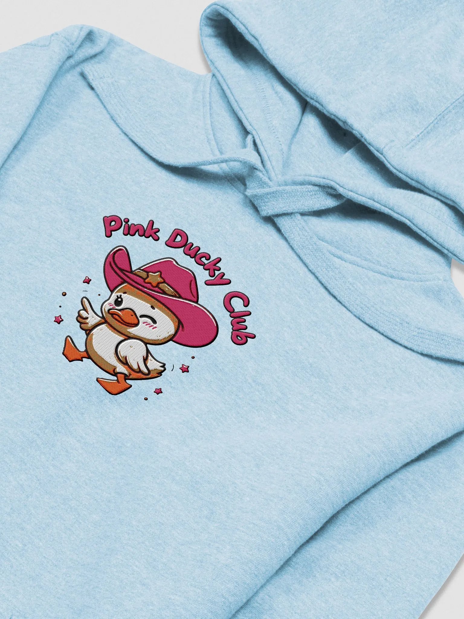 Embroided Big Pink Ducky Club Hoodie (Large Logo) product image (26)