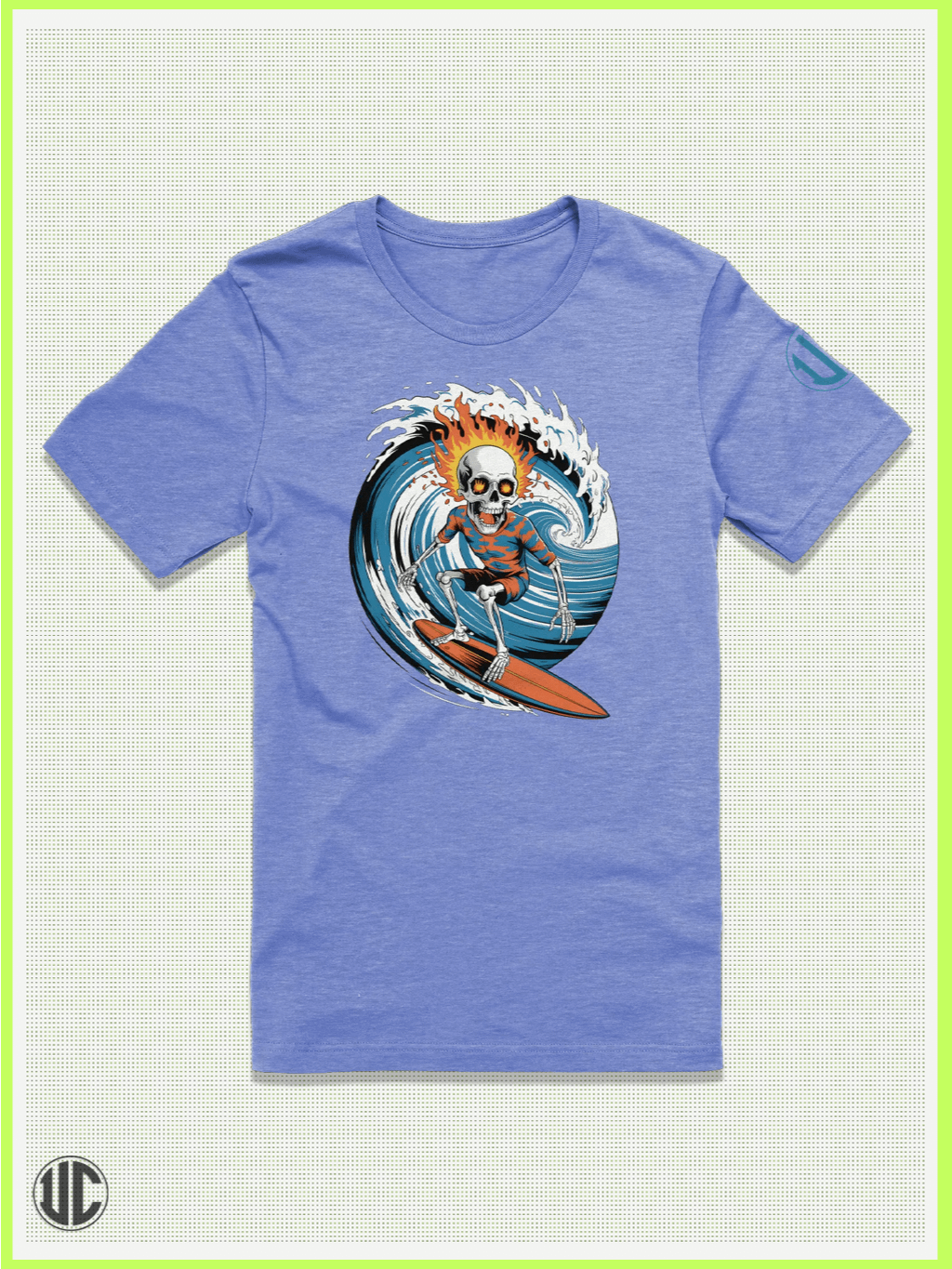 Firewave Skull Surfer – Graphic Surf T-Shirt product image (1)