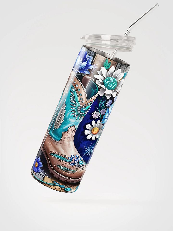 Blossom Cowgirl Boot Stainless Steel Tumbler product image (4)