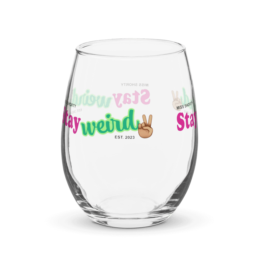 Stay Weird with a Peace Sign Wine Glass! product image (4)