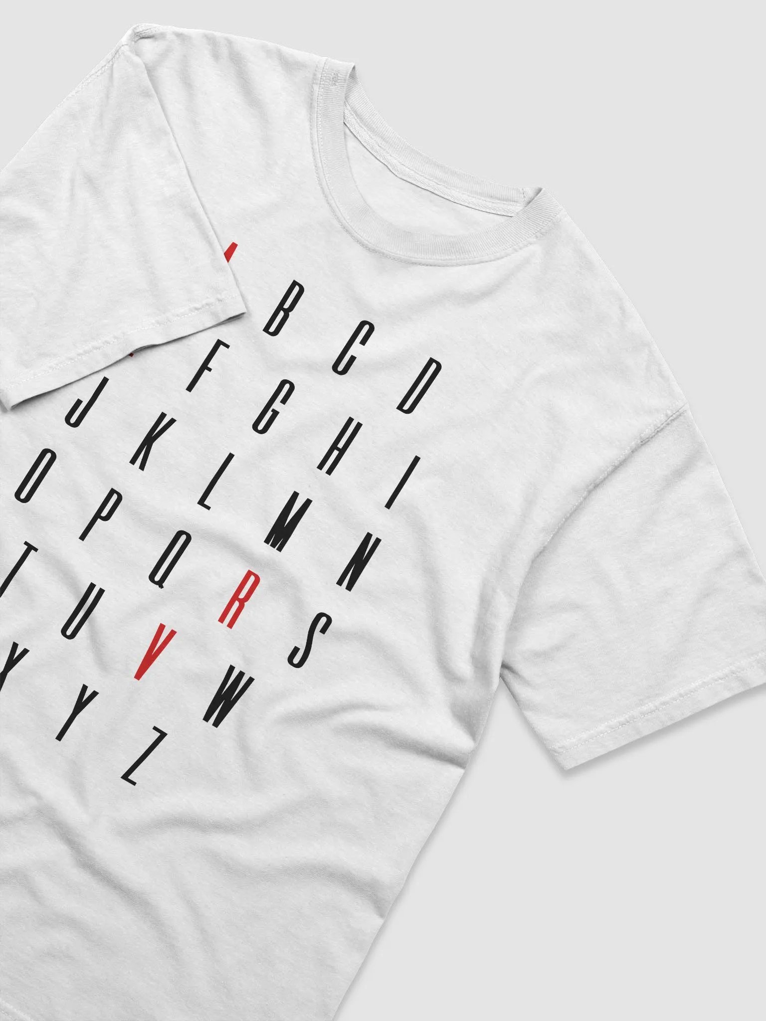 ALPHABET TEE WHITE + FREE SHIPPING product image (5)