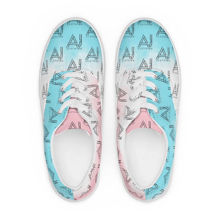 Women's Blue Pink Lace up Shoes product image (4)