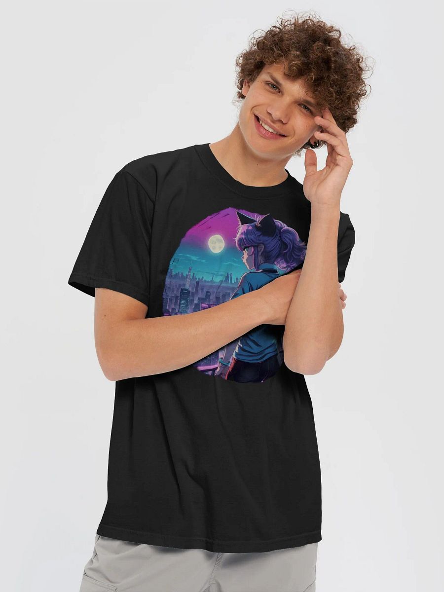 Anime Catgirl Rooftop T-Shirt (Comfort Colors Garment-Dyed Heavyweight T-Shirt) product image (5)