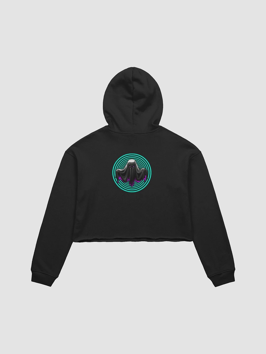 Cyan Scream Gh0stie Crop Hoodie- Black product image (2)