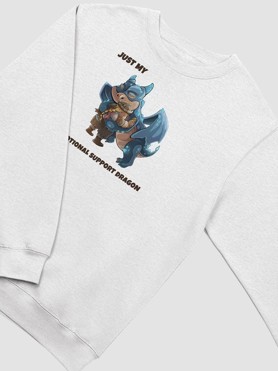 Emotional Support Dragon & Viking Warrior Crew-neck Sweatshirt for gamers and pet lovers product image (8)