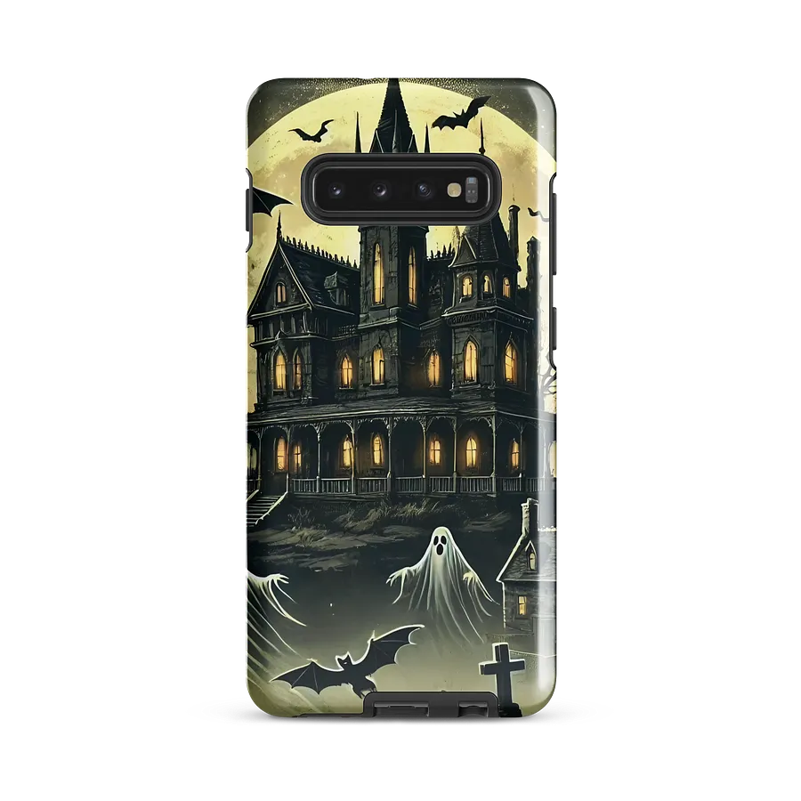 Haunted Mansion Samsung Tough Case - Gothic House with Ghosts Design product image (1)