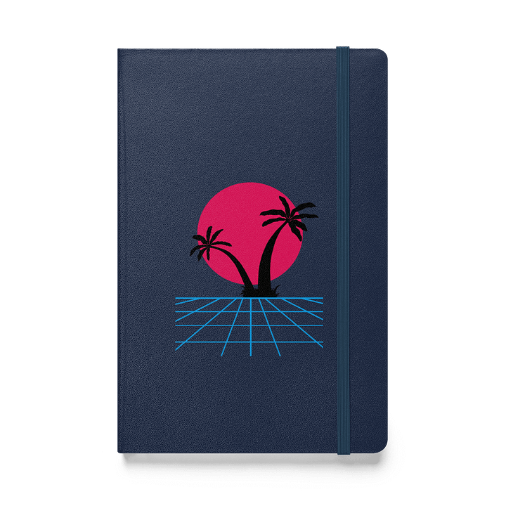 Synthwave Sunset Hardcover Notebook product image (1)