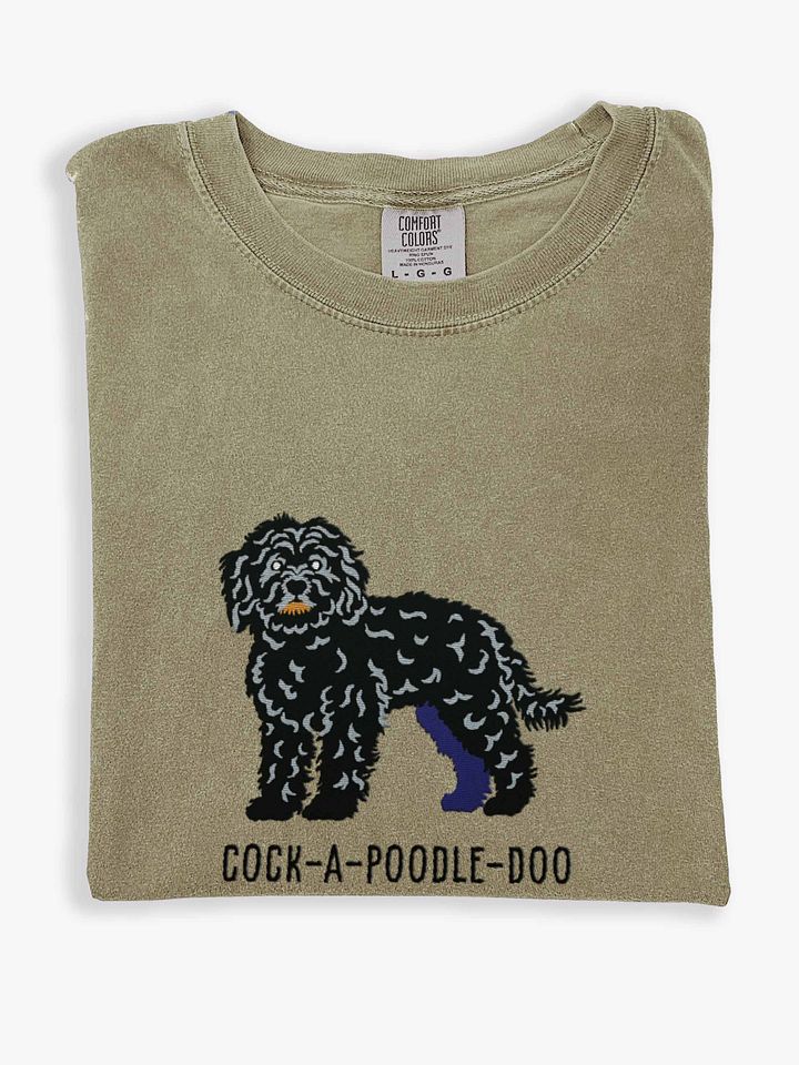 Cock-A-Poodle-Doo T-Shirt(Embroidered) of a Cockapoo(Black) product image (1)