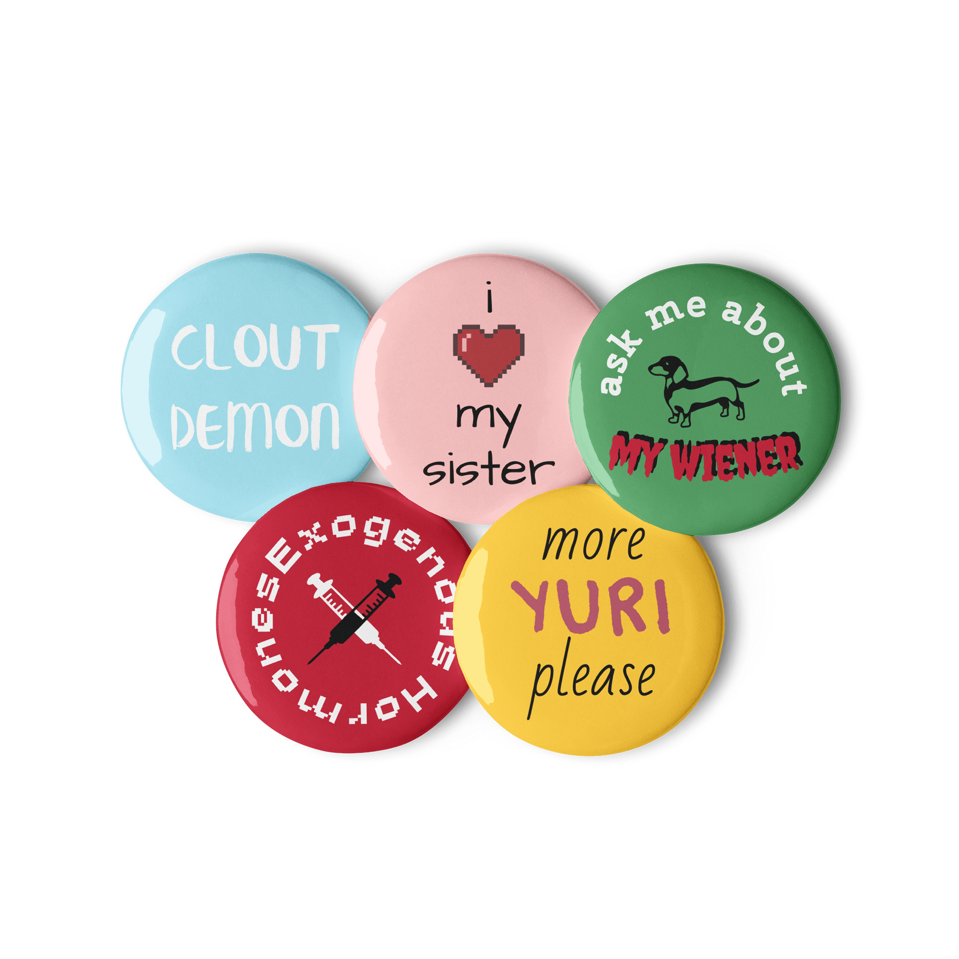 millennial cringe button set product image (1)