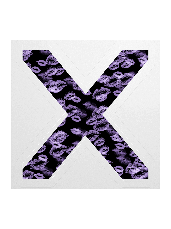 Black X Lilac Lipstick Kisses | Kiss-cut Sticker product image (1)