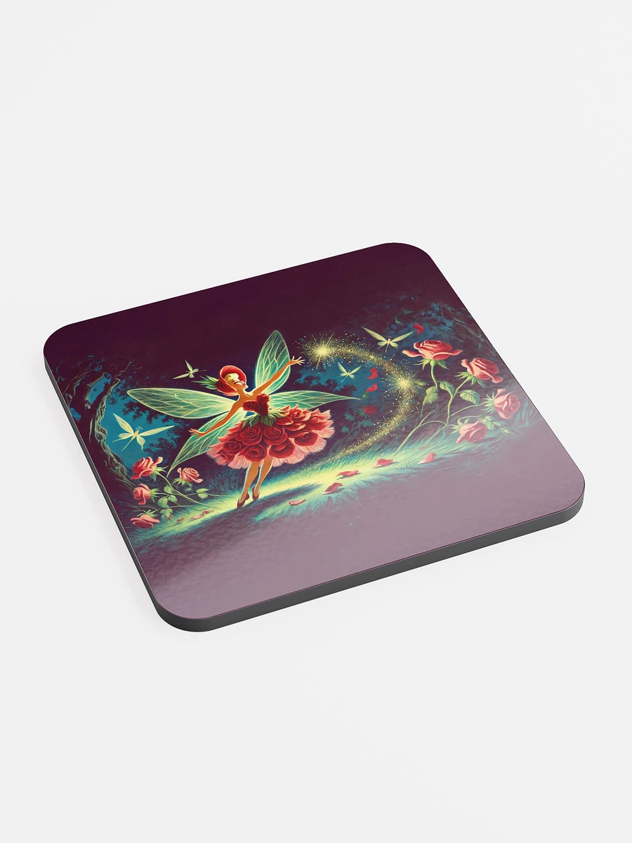 Enchanted Red Rose Fairy Cork Coaster product image (2)