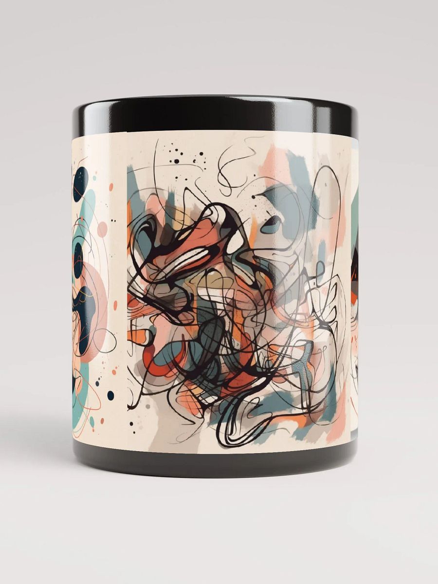 Unique Black Coffee Mug with Eye-Catching Abstract Designs | Choose from 11 or 15 oz product image (10)