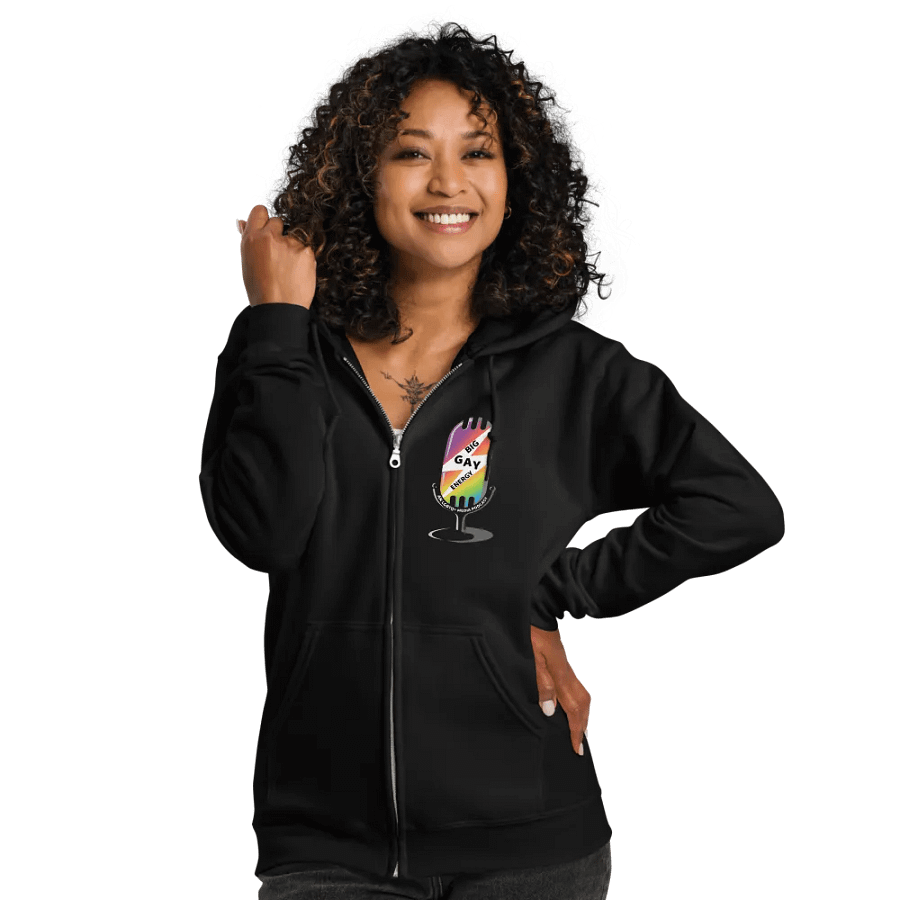 Big Gay Energy Logo Unisex Zip Hoodie product image (5)