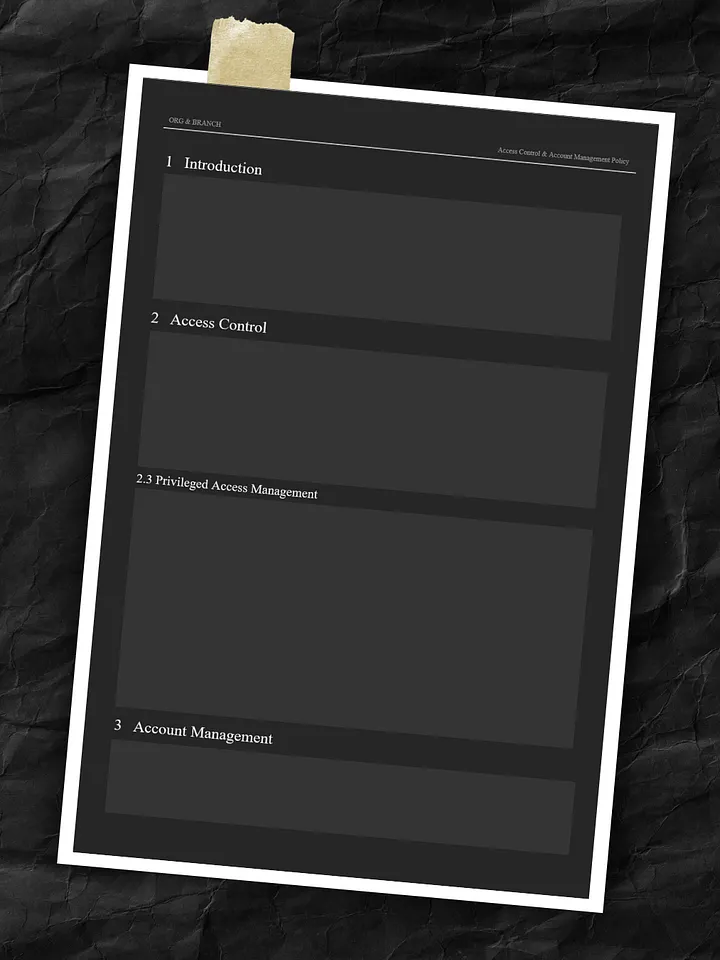 Access Control & Account Management Policy Template product image (2)