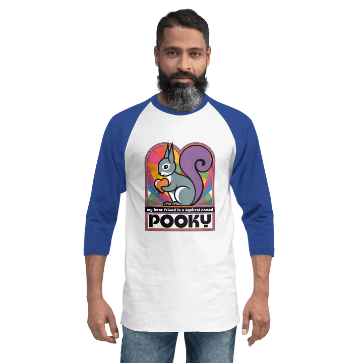 Pooky's Heartfelt Squirrel Raglan Tee product image (2)